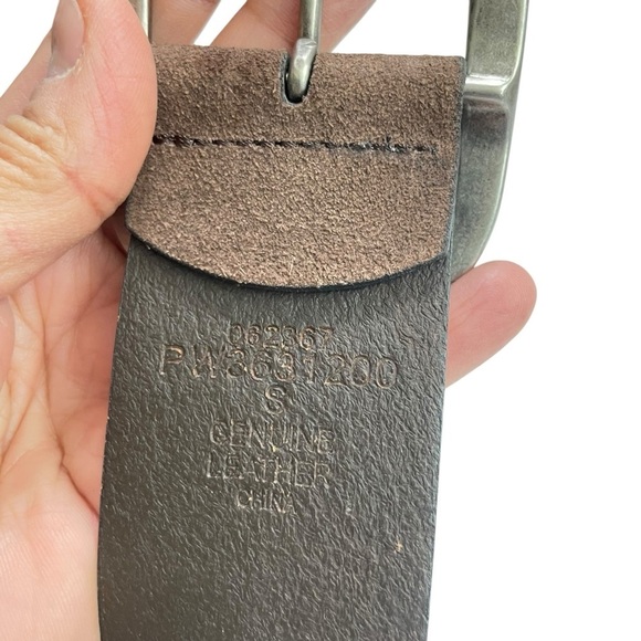 VTG Genuine Leather Braided Belt Brown Stitch Detail Boho Western Style Size S - Picture 10 of 16